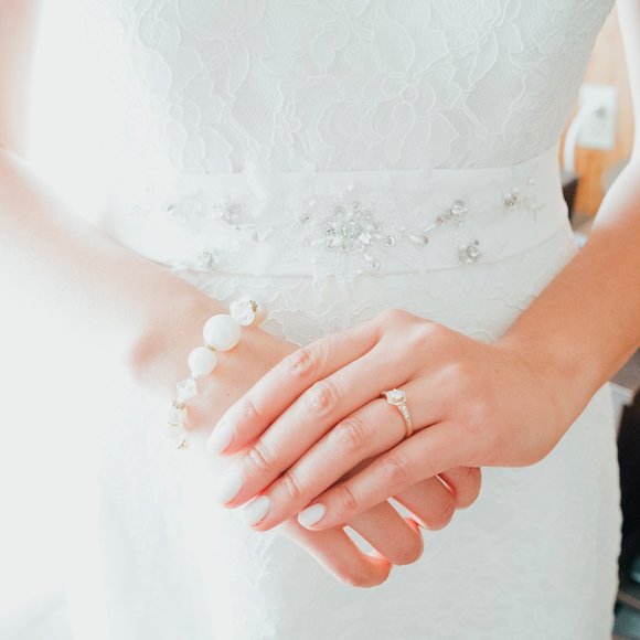 Ivory sash for wedding dress - Picture 5 of 6